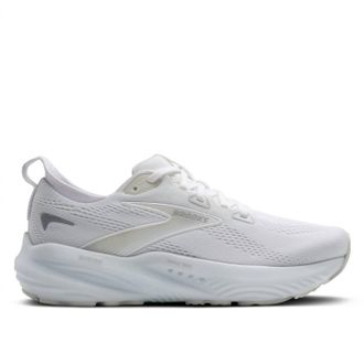 Brooks Womens Glycerin Gts 22 Running Shoes In White/white/grey