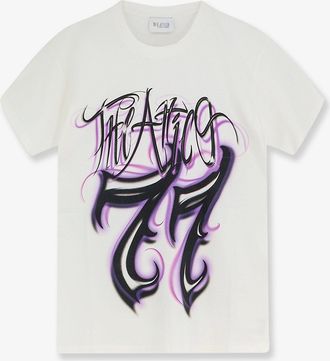 The Attico T-shirt in cotone con stampa logo frontale - THE ATTICO - gender_Woman