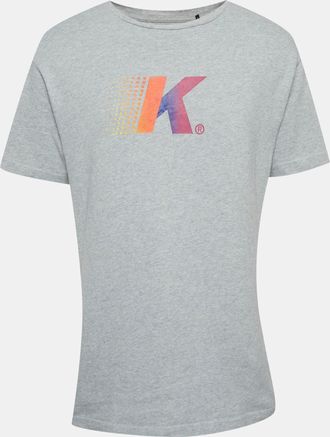 Kith Grey Logo Flocked Jersey Crewneck T-Shirt