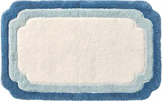 Frontgate Scallop Bath Rug - Mediterranean Blue/Seascape, 21 x 34 - Frontgate Resort Collection