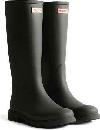 Hunter Downpour Hoge Laars Rubber Dames Donkergroene Wellington Boots