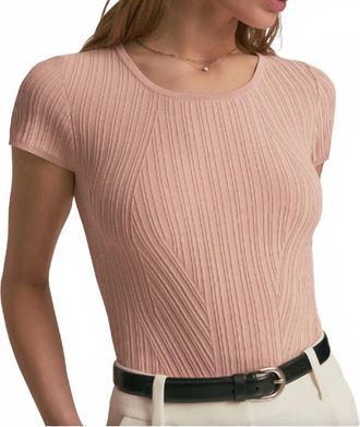 Favorite Daughter Kennedy Cap Sleeve Top In Blush