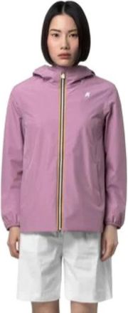 K-Way Marguerite Stretch Poly Jersey - Dames - Regenjassen - Paars - L - Katoen - Jassen