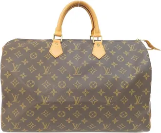 Louis Vuitton Monogram Marron Coated Canvas Boston Bag (Pre-Owned)