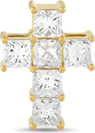 Luxury Bazaar 18K Yellow Gold 2.40ct Diamond Cross Pendant ACR-18724-Y