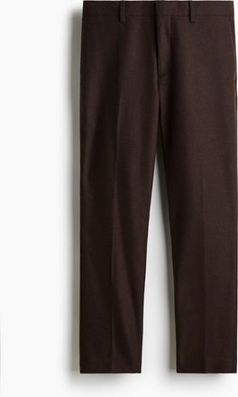 H&M Hose aus Wollmix in Slim Fit - Brown