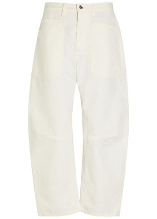 Nili Lotan Shon Barrel-leg Jeans - Cream - 30 (W30 / UK12 / M)