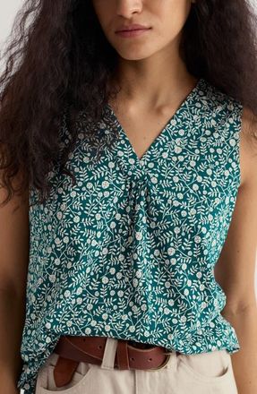 Seasalt Cornwall Achilla Floral Tank in Folky Marigolds Dark Wreckage at Nordstrom, Size 14 Us