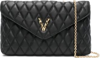 Via Roma 15 Borsa a spalla con logo - Nero