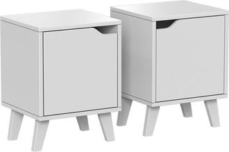 Vicco Mesilla de noche Malu, Blanco, Lote de 2, Vicco