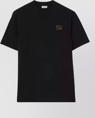 Burberry cotton slim-fit embroidered t-shirt
