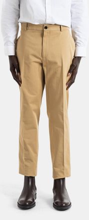Burberry Womens Fred Straight-Leg Camel Cotton-Twill Chinos Jean