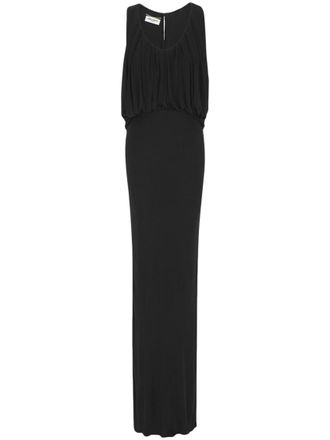 Saint Laurent Black Long Jersey Dress