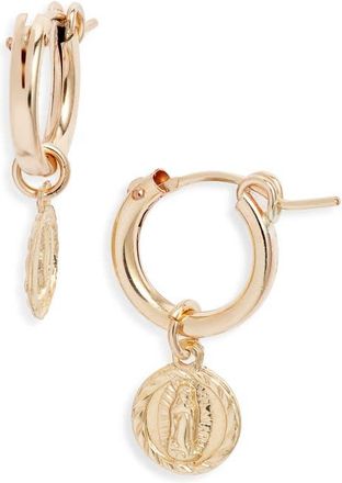 CHILD OF WILD Lady Guadalupe Huggie Hoop Earrings in Gold at Nordstrom