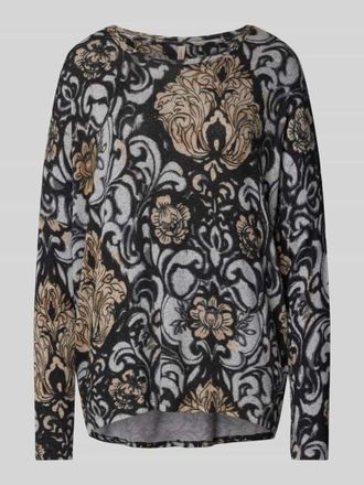 Soyaconcept Longsleeve aus Viskose-Mix mit Rundhalsausschnitt Modell BIARA in Hellgrau Melange, Gr&ouml;&szlig;e XS