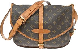 Louis Vuitton Saumur Monogram Canvas Brown Canvas Handbag (Pre-Owned)