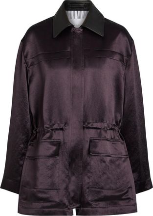Maria McManus Drawstring Satin Parka - Plum - S (UK8-10 / S)