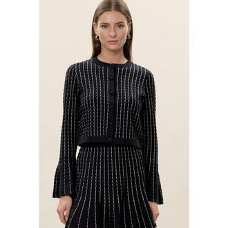 Rebecca Taylor Dorothy Cardigan in Black at Nordstrom, Size X-Large
