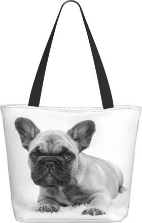 AOOEDM French Bulldog Ladies Shopping Bag 13x11x7in.The Perfect ValentineS Day Gift.It Is The Best ValentineS Day Gift For Mom, Daughter, Wife,Etc