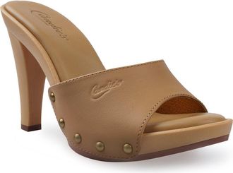 Candie's Antonella Slide Sandal in Nude Leather at Nordstrom, Size 10