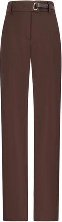 Sportmax Spxrum Straight Broeken - Dames - Straight fit broeken - Bruin - M - Broeken