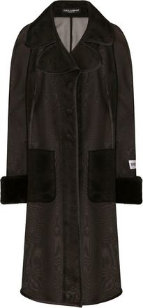 Dolce & Gabbana KIM DOLCE&GABBANA organza trench coat - women - Nylon/Polyester - 42 - Black
