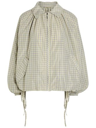 Damson Madder Lailah Gingham Woven Bomber Jacket - Grey - 12 (UK12 / M)