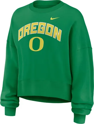 Nike Oregon Phoenix Arch Nike Womens College Pullover Crew in Green | 01D730DUON-Y48