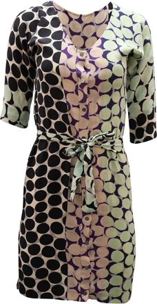 Diane Von Fürstenberg Diane Von Furstenberg Polka Dot Dress in Multicolor Silk