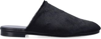 Alberta Ferretti Schoenen, Dames, Zwart, 40 EU, Zwarte Ponyhaar Instapmuilen