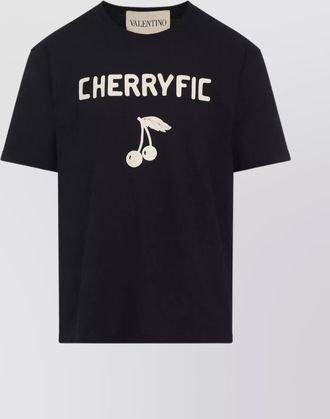 Valentino cherry graphic crew neck t-shirt