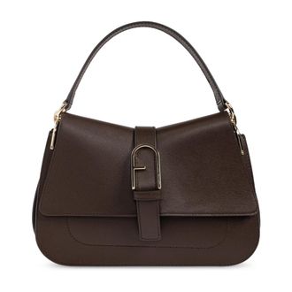 Furla Flow Medium Bag - Dames - Handtassen - Bruin - ONE Size - Leer - Tassen