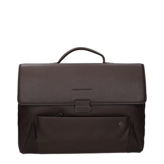 Piquadro Leather Business And Laptop Mens Bag