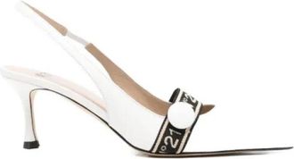 N&deg;21 Heeled Mules - Dames - Muiltjes - Wit - 37 EU - Schoenen