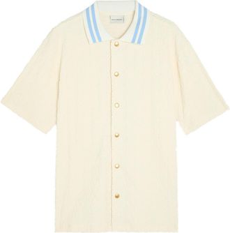 Dr&ocirc;le de Monsieur DR&Ocirc;LE DE Monsieur Monogramme Terry Cotton Shirt - Off White - XL