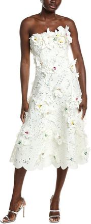 Badgley Mischka Scuba Applique Midi Dress