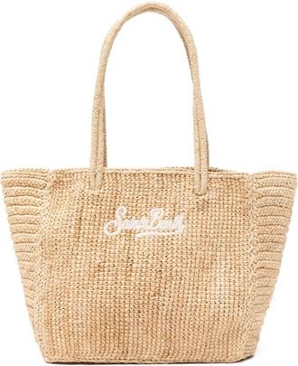 MC2 Saint Barth Woven Tote Bag with Embroidered Logo