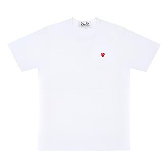 Comme Des Gar&ccedil;ons (WMNS) COMME des GARCONS PLAY FW25 PLAY Small Heart T-Shirt White AZ-T303-051-2