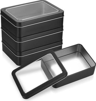 No Brand Caja De Hojalata Resistente, Duradera Y A Prueba De Fugas - Paquete De 4 - 12,5 X 9 X 3,5 Cm