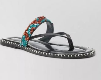 Dries Van Noten embellished flat slide sandals open toe