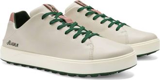 Olukai MenS Waialae Leather Golf Shoes In White