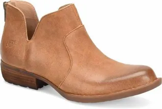 Born Womens Kerri Leather Bootie In Tan