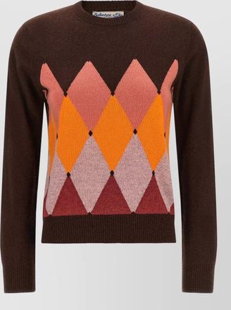 Ballantyne cashmere diamond-intarsia crewneck sweater