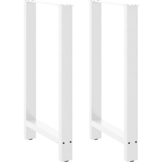 vidaXL Patas Para Mesa De Bar Blancas (2 Unidades, 60 X 100-101 Cm, Acero) Vidaxl