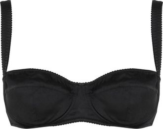 Dolce & Gabbana Satin Balconette BH - Dames - BHs - Zwart - M - Satijn - Ondergoed