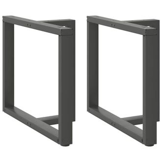 Berkfield Home Dining Table Legs T-Shaped&not;2 pcs Anthracite 100x35x(72-73) cm Steel in Black