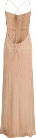 Pinko Womens Long Strass Slipdress Rosa Sfinge Polyester Dress