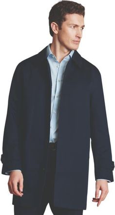 CHARLES TYRWHITT Waterproof Cotton Raincoat in French Navy at Nordstrom, Size 48