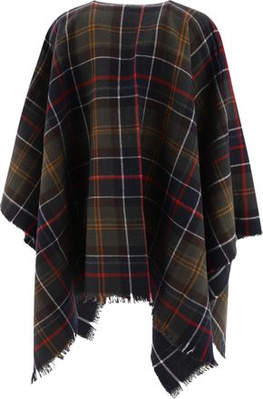 Barbour Womens Cape Montieth Serape Tartan Multicolour Polyester Capes Jacket