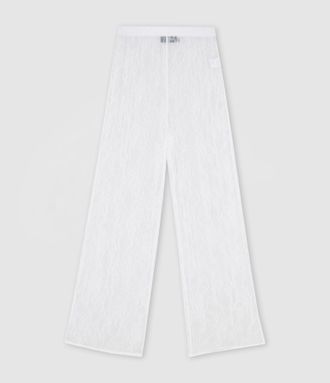Jeanne Vouland Pantalon Dentelle Blanche